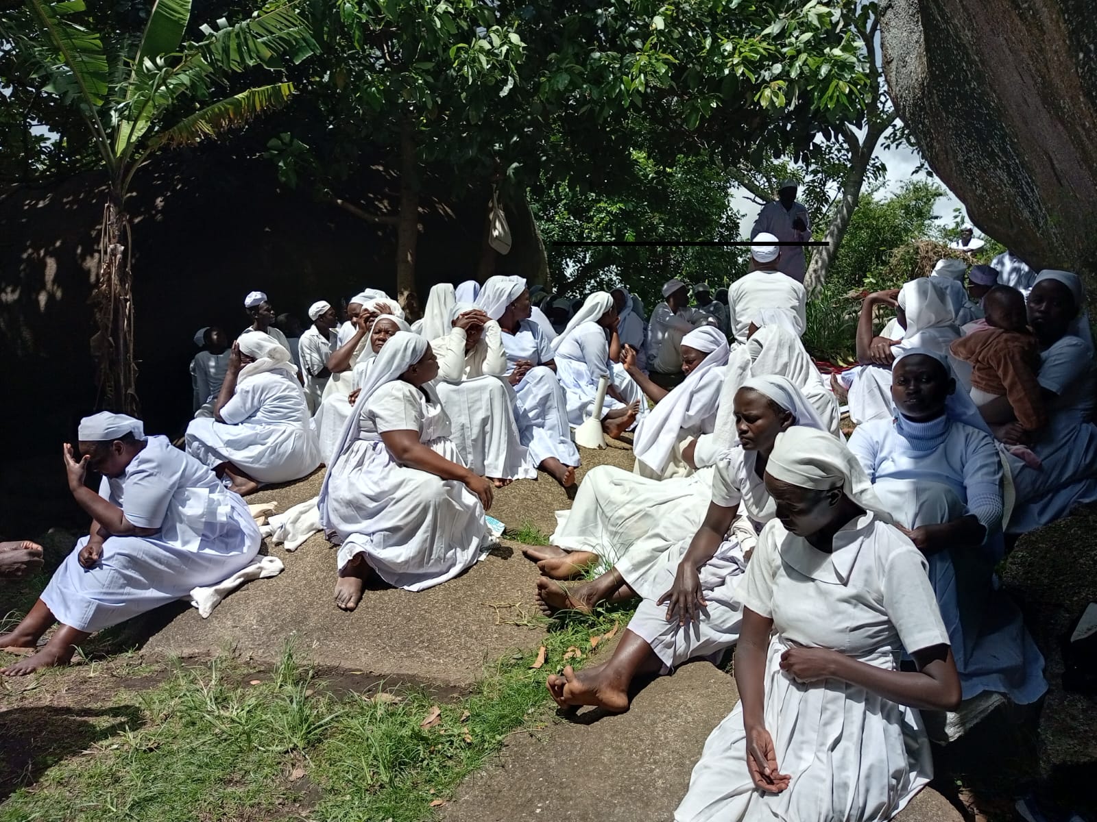 Church members in fellowship